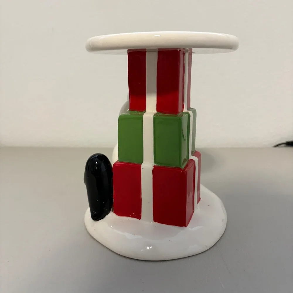 Bath & Body Works Polar Bear Penguin  Gift 3-Wick Candle Pedestal Holder XMAS